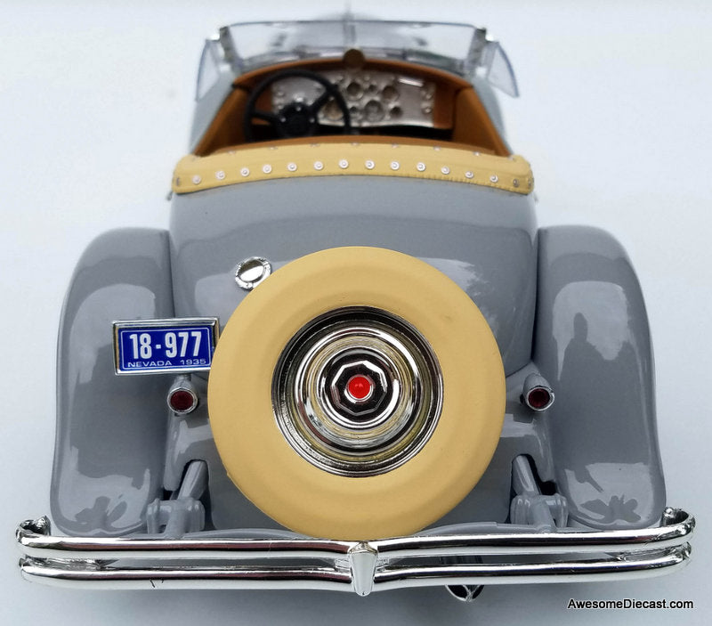 1935 Duesenberg SSJ Speedster, Gray 1:18 Diecast Model Car by Auto World