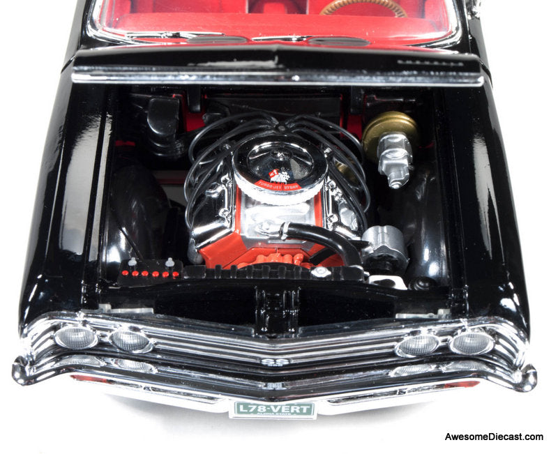 1967 Chevrolet Chevelle SS Convertible, Black 1:18 Diecast Model Car by Auto World