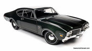 1969 Oldsmobile Cutlass S W-31, Metallic green 1:18 Diecast Model Car by Auto World