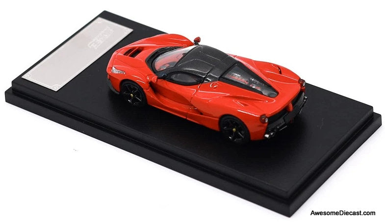 Ferrari LaFerrari, Red/Carbon Fiber 1:64 Diecast Model Car by Demon King
