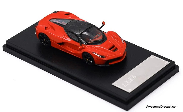 Ferrari LaFerrari, Red/Carbon Fiber 1:64 Diecast Model Car by Demon King