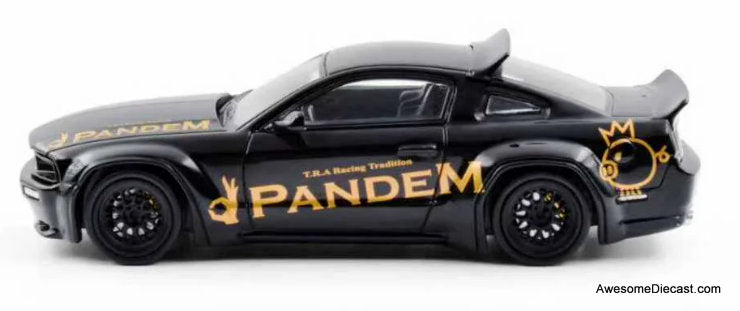 Pandem Mustang, Black: Rocket Bunny Racing 1:64 Diecast Model Car by Model M