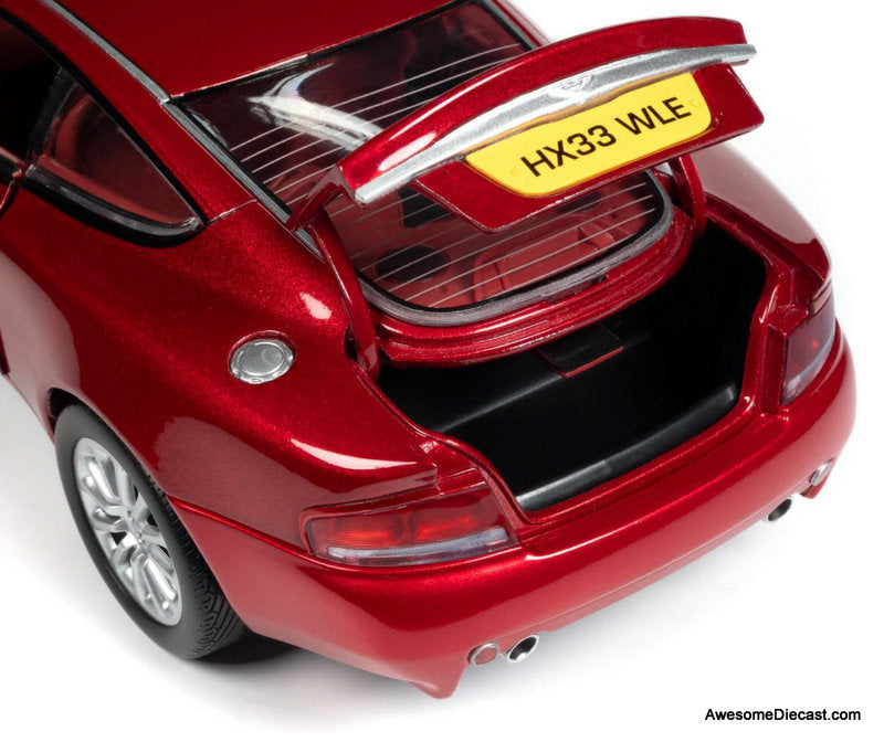 2005 Aston Martin V12 Vanquish, Toro Red Metallic 1:18 Diecast Model Car by Auto World