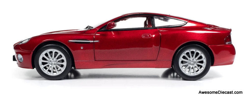 2005 Aston Martin V12 Vanquish, Toro Red Metallic 1:18 Diecast Model Car by Auto World