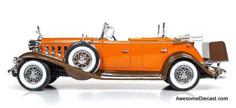 1932 Cadillac V16 Sport Phaeton, Orange/Bronze 1:18 Diecast Model Car by Auto World