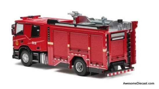 Scania P410 Urban Main Fire Truck, Chinese Fire Department 1:64 Diecast Model Fire Truck by Massdi