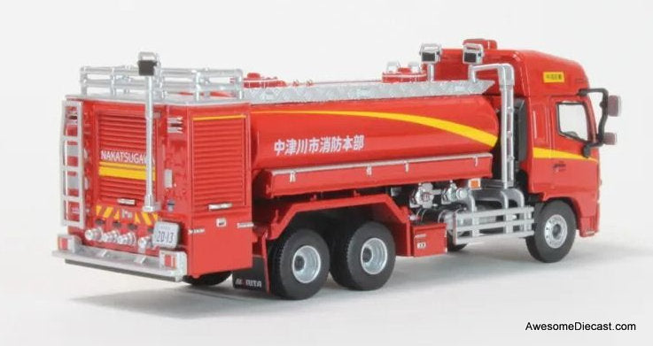 Only One!! Hino Mito: Nakatsugawa City Fire Department, Large Water Tank Truck 1:64 Diecast Model Fire Truck by ACT