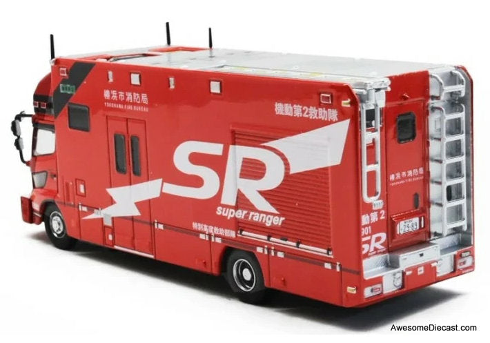 Japan Yokohama Fire Bureau Super Ranger Truck 1:64 Diecast Model Fire Truck by ACT