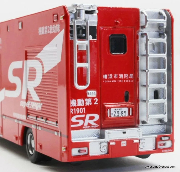 Japan Yokohama Fire Bureau Super Ranger Truck 1:64 Diecast Model Fire Truck by ACT