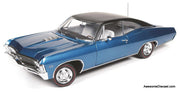 1967 Chevy Impala SS, Metallic Blue 1:18 Diecast Model Car by Auto world