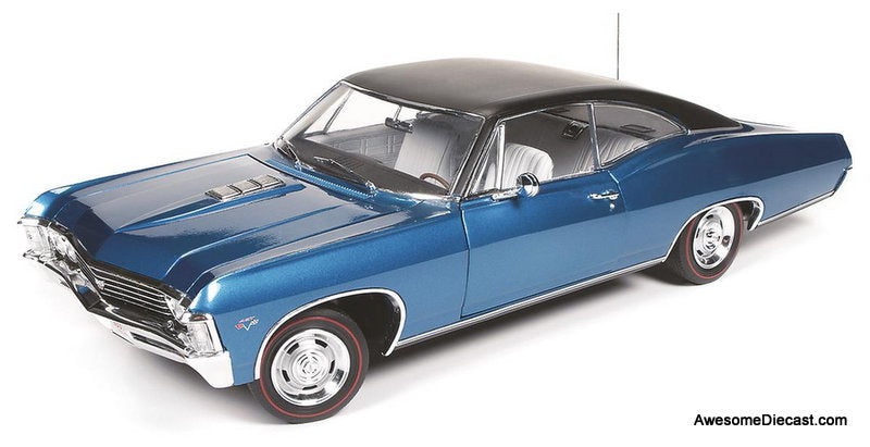 1967 Chevy Impala SS, Metallic Blue 1:18 Diecast Model Car by Auto world
