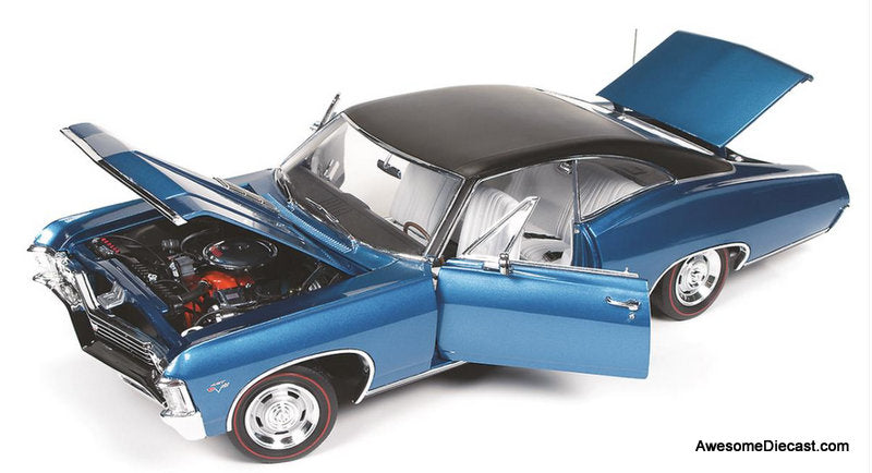 1967 Chevy Impala SS, Metallic Blue 1:18 Diecast Model Car by Auto world