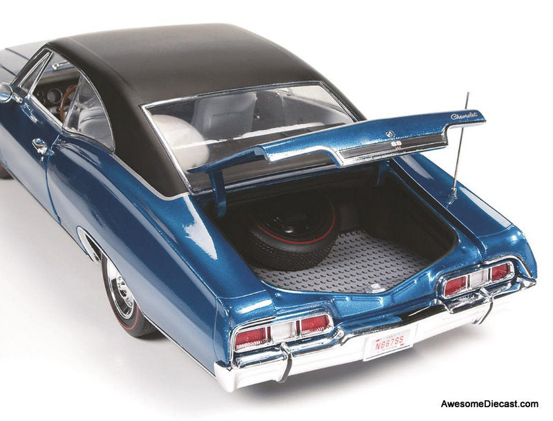 1967 Chevy Impala SS, Metallic Blue 1:18 Diecast Model Car by Auto world