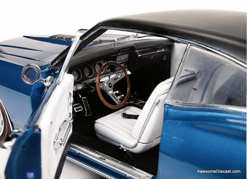 1967 Chevy Impala SS, Metallic Blue 1:18 Diecast Model Car by Auto world