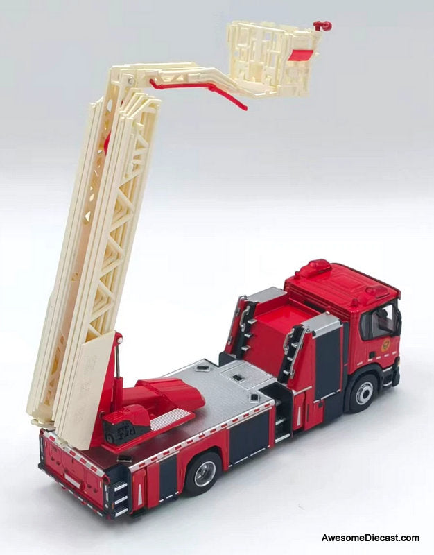 Scania P410 Ladder Truck, Hong Kong Fire Service 1:64 Diecast Fire Truck by Massdi
