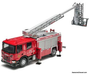 Scania P410 Aerial Platform Fire Truck: Hong Kong Fire Department 1:64 Diecast Model Fire Truck by Masdi