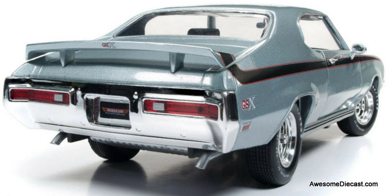 1971 Buick GSX, Light Gray Metallic 1:18 Diecast Model Car by Auto World
