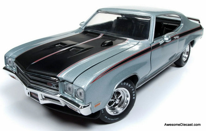 1971 Buick GSX, Light Gray Metallic 1:18 Diecast Model Car by Auto World