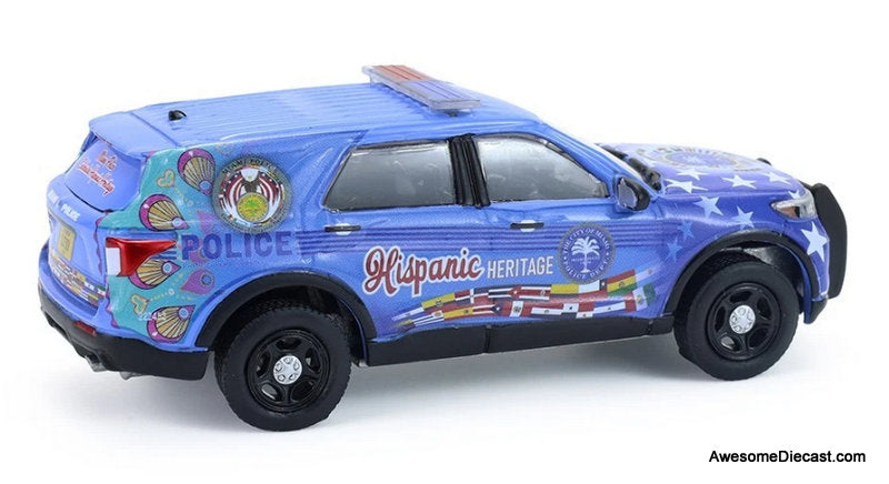 2022 Ford Police Interceptor Utility: Miami Police "Celebrate Hipanic Heritage" 1:64 Diecast Model Car by Greenlight