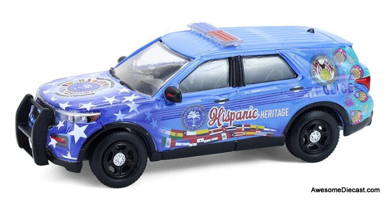 2022 Ford Police Interceptor Utility: Miami Police "Celebrate Hipanic Heritage" 1:64 Diecast Model Car by Greenlight