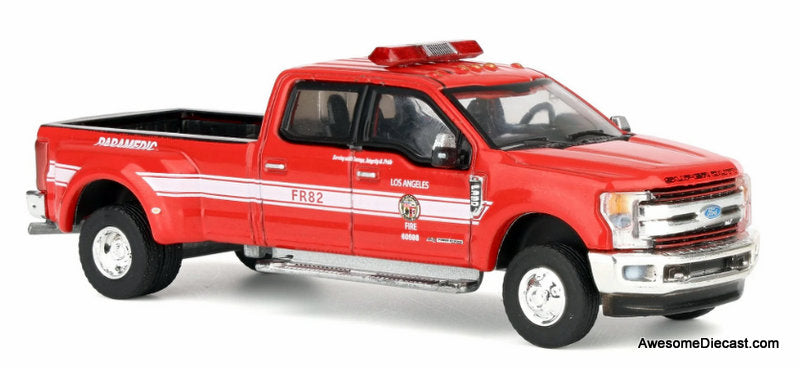 2018 Ford F-350, Los Angeles Fire Department 1:64 Diecast Model Truck by Greenlight