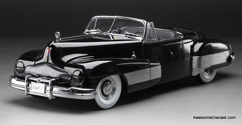 1938 Buick Y-Job Convertible, Black 1:18 Diecast Model Car by Auto World