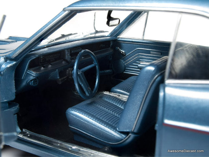 1967 Buick GS Hardtop 2-Car Set, Metallic Blue 1:18 Diecast Model Car by Auto World