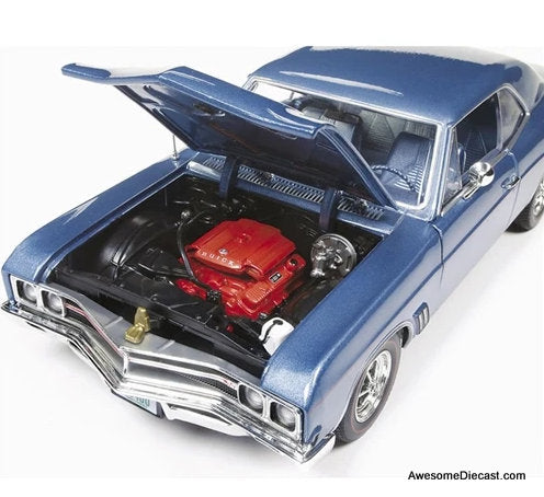 1967 Buick GS Hardtop 2-Car Set, Metallic Blue 1:18 Diecast Model Car by Auto World