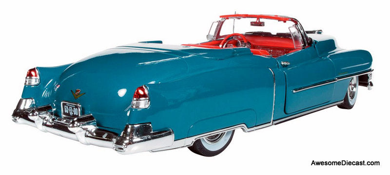 1953 Cadillac Eldorado Convertible, Tunis Blue 1:18 Diecast Model Car by Auto World