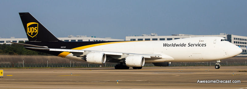 Boeing 747-8F UPS Worldwide Services (Reg #N607UP) 1:200 Diecast Model Plane by Gemini 200