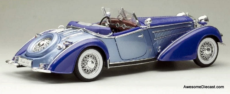 1939 Horch 855 Roadster, Light Blue/Dark Blue 1:18 Diecast Model Car by Sun Star