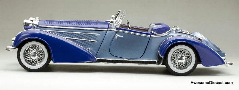 1939 Horch 855 Roadster, Light Blue/Dark Blue 1:18 Diecast Model
