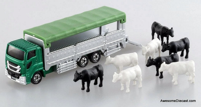 Isuzu Giga Cattle Truck w/Cattle Diecast Model Truck by Tomica