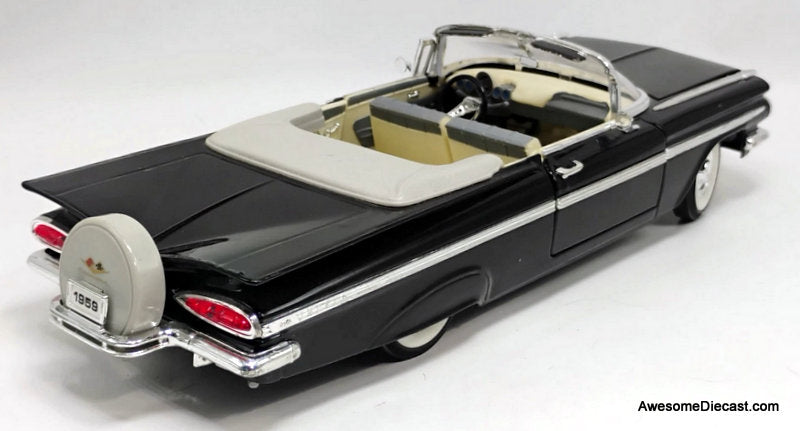 1959 Chevrolet Impala Convertible, Black 1:18 Diecast Model Car by