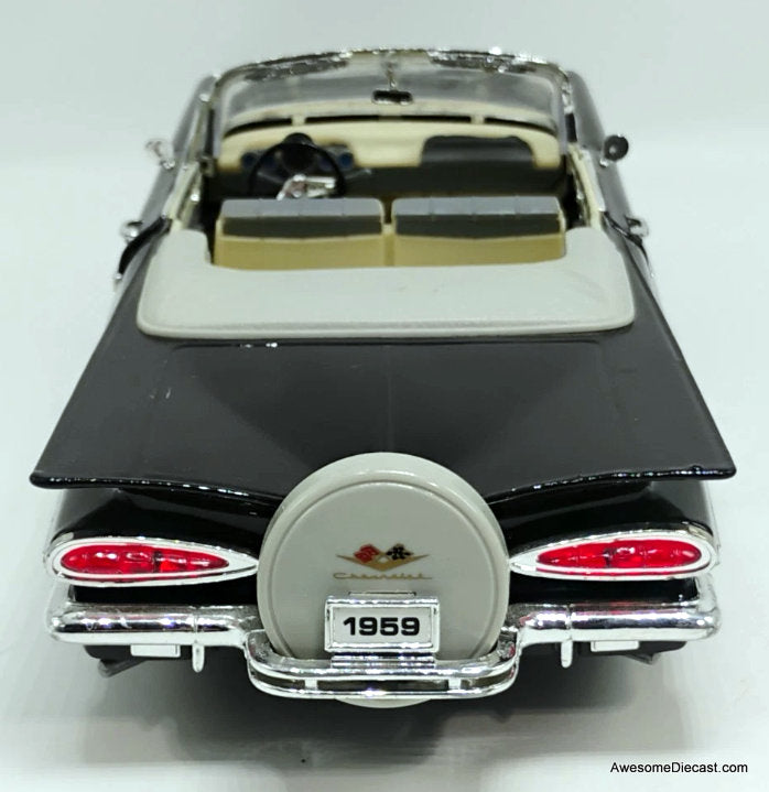 1959 Chevrolet Impala Convertible, Black 1:18 Diecast Model Car by