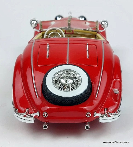 1936 Mercedes Benz 500 K Special Roadster, Red 1:18 Diecast Model Car by Maisto