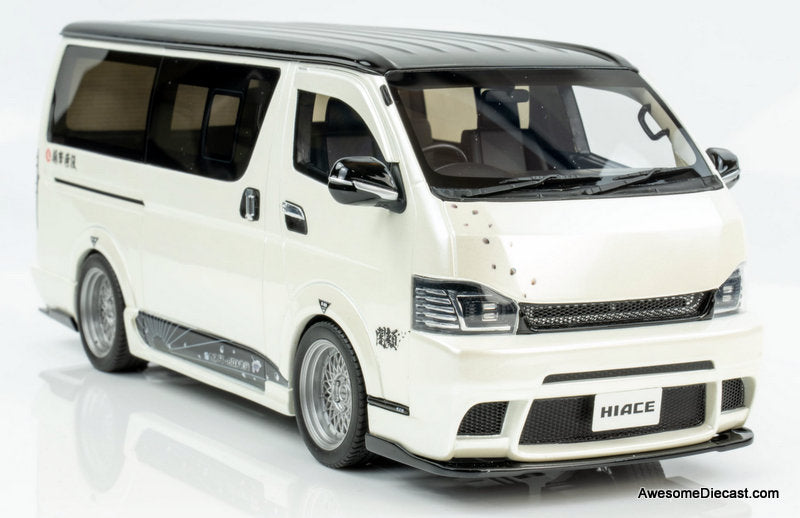 2008 Toyota Hiace Super GL Custom, Pearlescent White 1:18 Resin Cast Model Car by Otto