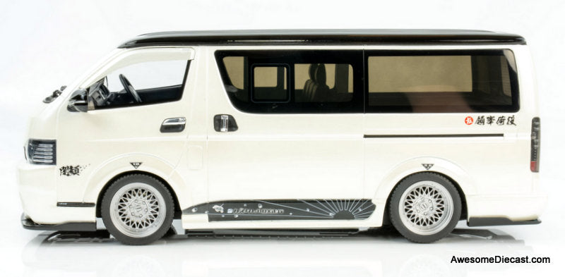 2008 Toyota Hiace Super GL Custom, Pearlescent White 1:18 Resin Cast Model Car by Otto