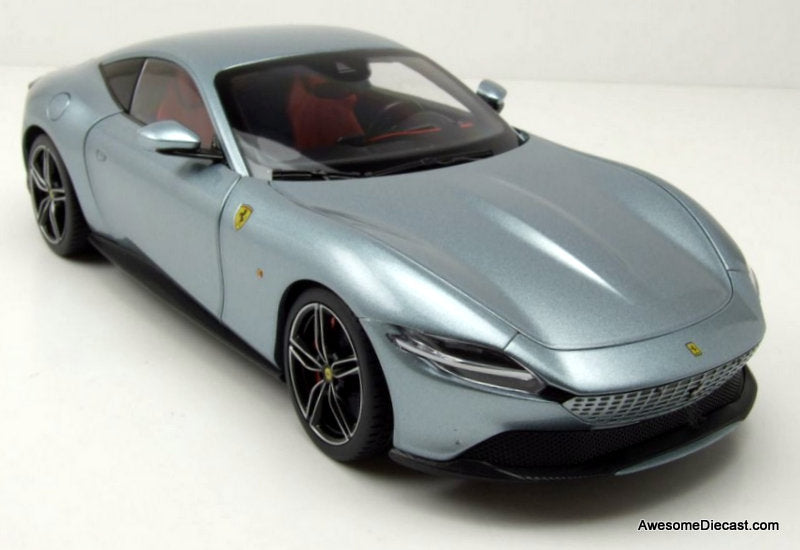 2019 Ferrari Roma, Metallic Gray 1:18 Diecast Model Car by Polistil