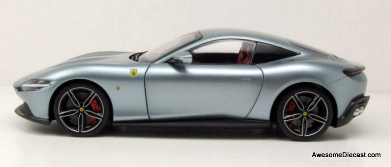 2019 Ferrari Roma, Metallic Gray 1:18 Diecast Model Car by Polistil