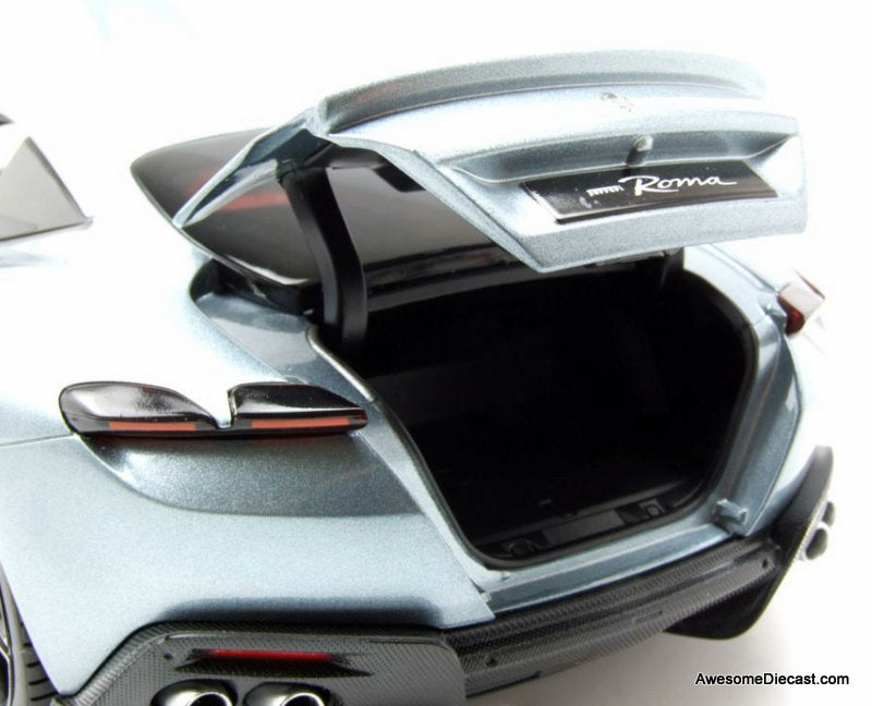 2019 Ferrari Roma, Metallic Gray 1:18 Diecast Model Car by Polistil