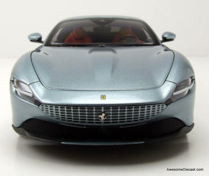 2019 Ferrari Roma, Metallic Gray 1:18 Diecast Model Car by Polistil