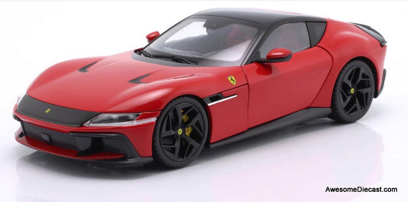 2024 Ferrari 12Cilindri, Rosso Red 1:18 Diecast Model Car by Polistil