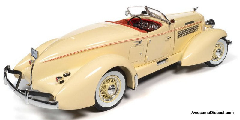 1935 Auburn 851 Speedster, Cream 1:18 Diecast Model Car by Auto World