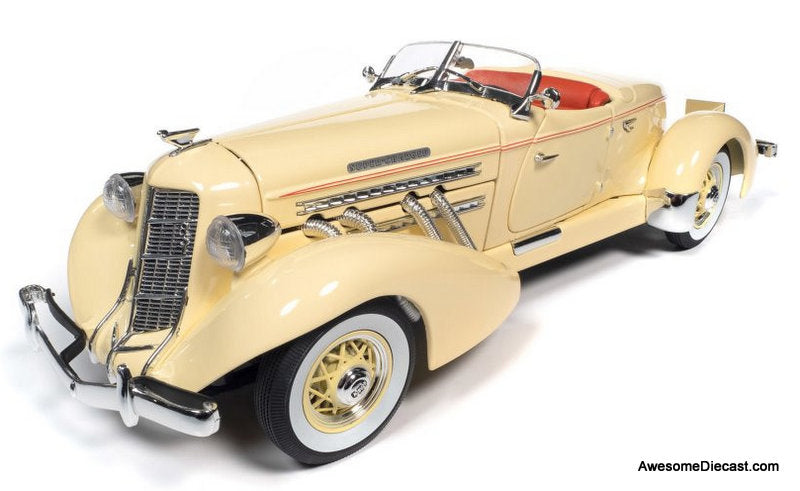 1935 Auburn 851 Speedster, Cream 1:18 Diecast Model Car by Auto World