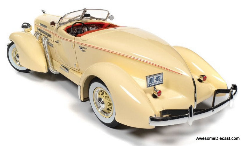 1935 Auburn 851 Speedster, Cream 1:18 Diecast Model Car by Auto World