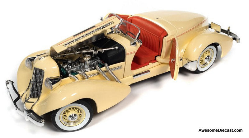 1935 Auburn 851 Speedster, Cream 1:18 Diecast Model Car by Auto