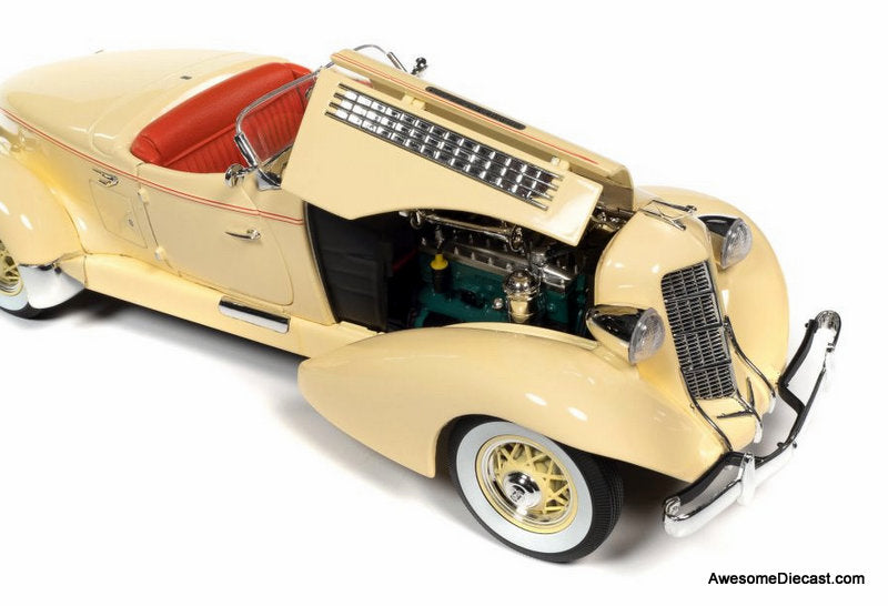 1935 Auburn 851 Speedster, Cream 1:18 Diecast Model Car by Auto World