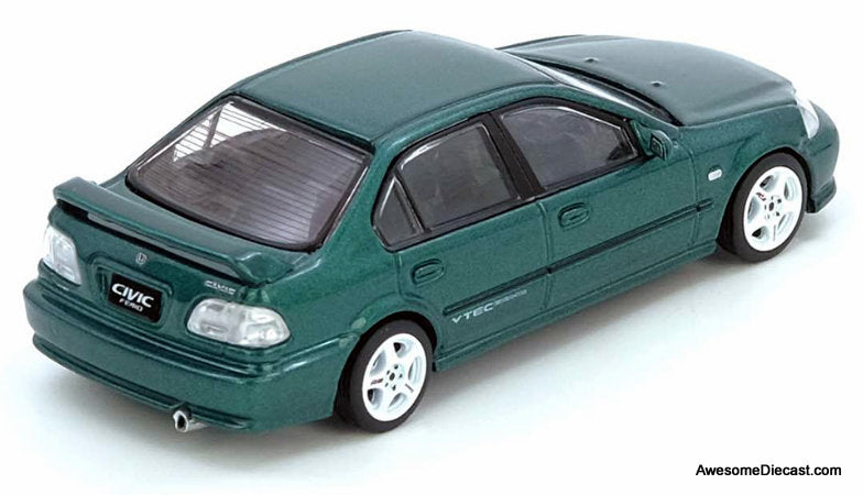 Honda Civic Ferio Si, Metallic Green 1:64 Diecast Model Car by Inno64