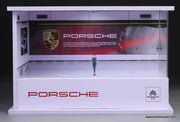Porsche Rotating Display Booth w/Lighting 1:64 Diorama by MoreArt
